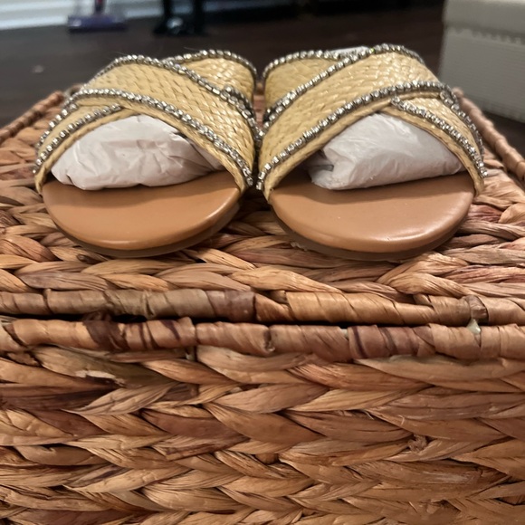 JCREW Raffia Sandals with Rhinestones - Picture 2 of 4